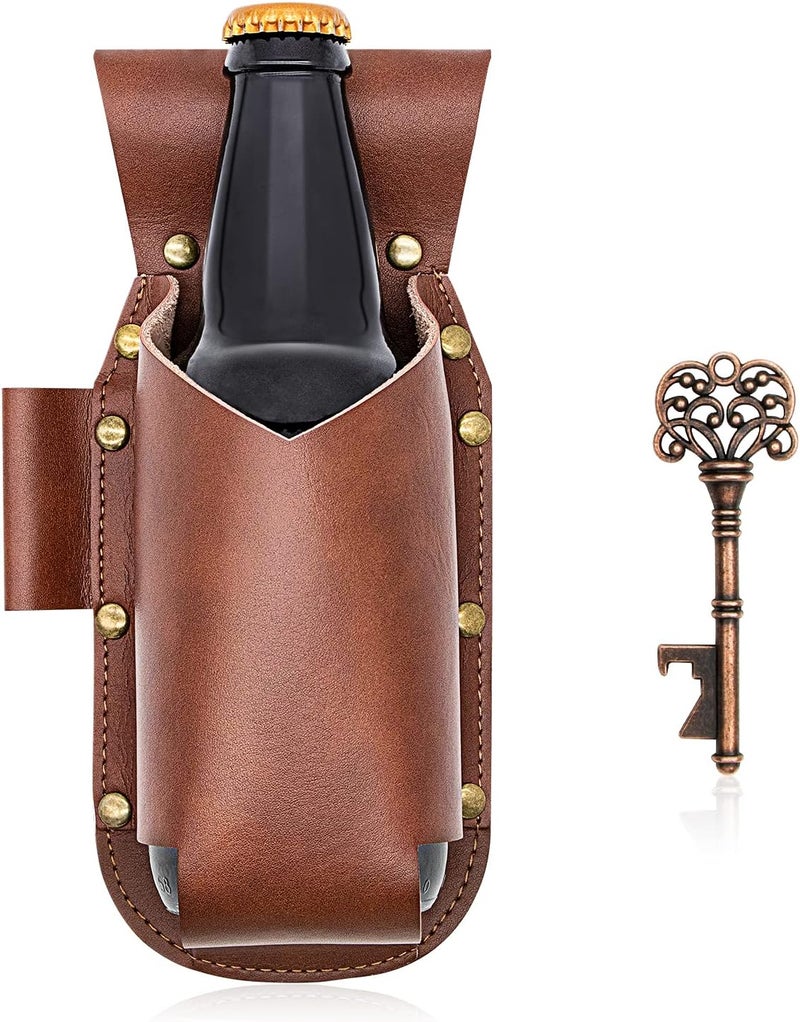 iPihsius Beer Holster, Beer Holster for Men,Bottle Opener Included Beer Gift for Men,Hands-Free at Parties, Barbecues, Camping - Image 1